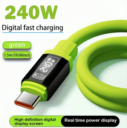 240W USB-C Fast Charging Cable 3/5 Pack 1.5M, Super Fast Charger Cord Compatible with iPhone 15 16