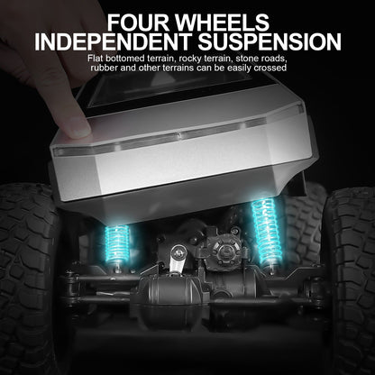 Giant 18 Inch RC Monster Truck with Free Bonus Mini RC Motorcycle, 4WD Powerful Climbing Shockproof Remote Control Pickup Truck