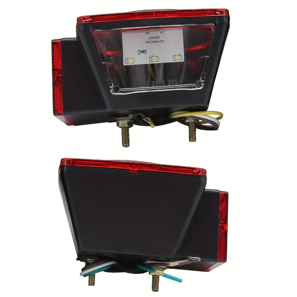 Trailer LED Light Kit 12V – Stop Turn Tail Brake License Plate & Side Marker Lights with Connectors for Trailers Under 80"