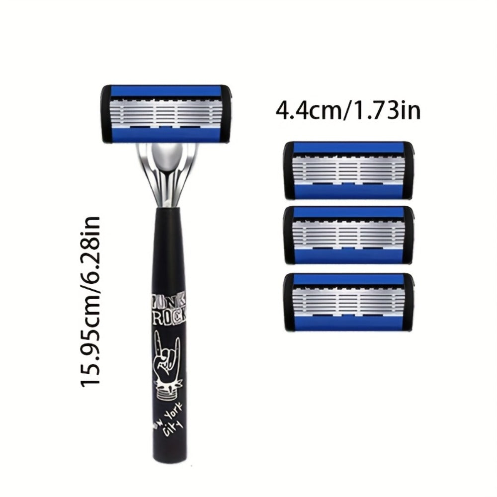 Safety Razor Kit for Men Double Edge 36 Blades & 2 Anti-Slip Handles – Stainless Steel Manual Wet Shaving Set for Smooth Painless Close