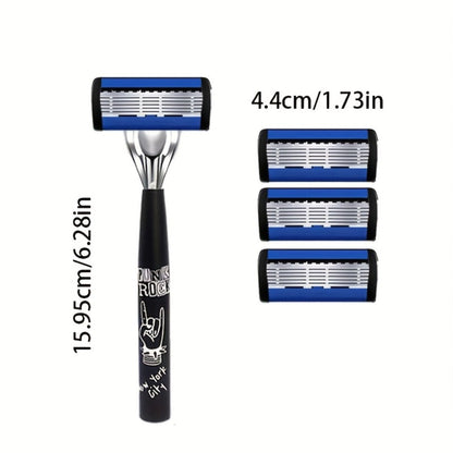 Safety Razor Kit for Men Double Edge 36 Blades & 2 Anti-Slip Handles – Stainless Steel Manual Wet Shaving Set for Smooth Painless Close