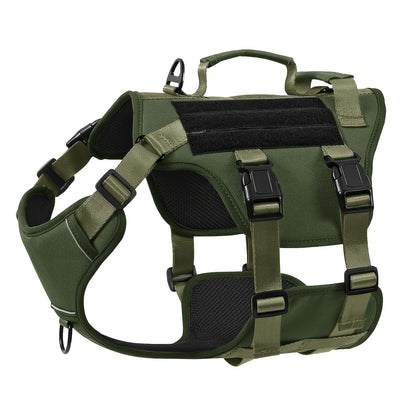 Escape Proof Dog Harness Soft Padded Full Body Vest – Reflective Adjustable No-Pull Harness with Lift Handle & Leash Clip for Large Dogs