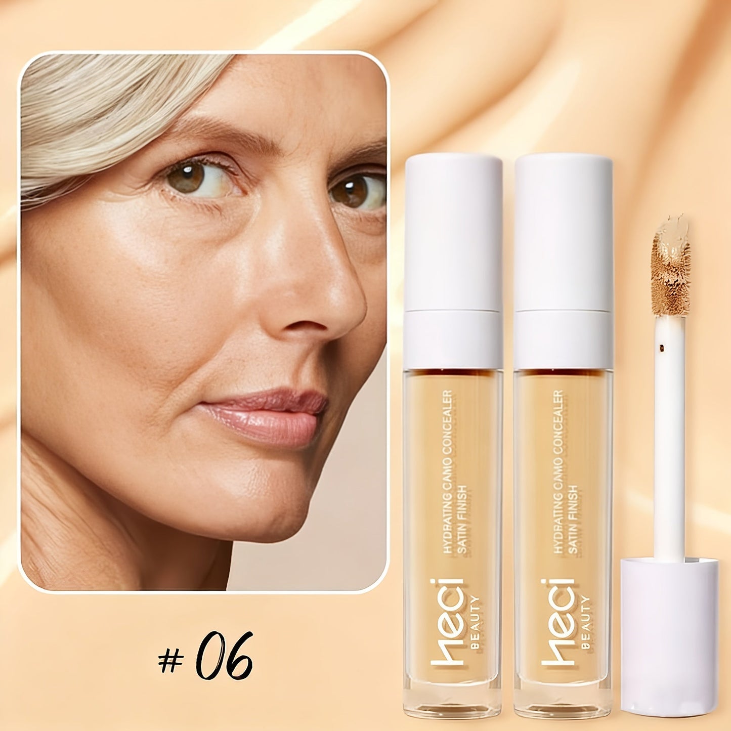 Liquid Concealer and Contour Stick Set 2 Pcs Buildable Coverage Pore Minimizing, for Makeup, Travel and Everyday Vanity Use