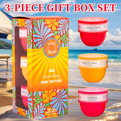 Body Butter Set 3-Piece Solo En Ibiza Long-Lasting Fragrance Body Cream for Women & Men – 3 Scents 1.76 fl oz Each Daily Moisturizer