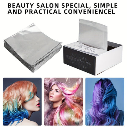 Hair Highlighting Foil Sheets 300pcs Box | Professional Salon Aluminum Foil Paper for Balayage Coloring Perming | Even Heat Distribution