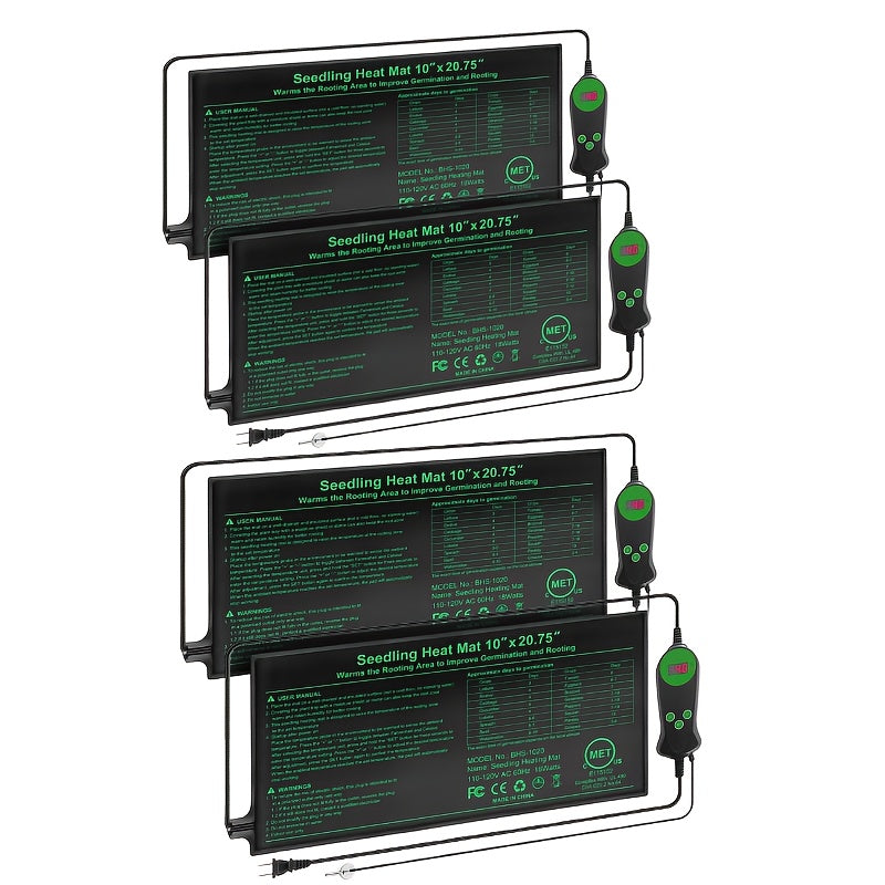 Seedling Heat Mat with Smart Thermostat Control, PVC Germination Heating Pad Accelerate Seed Sprouting Root Zone Warmth