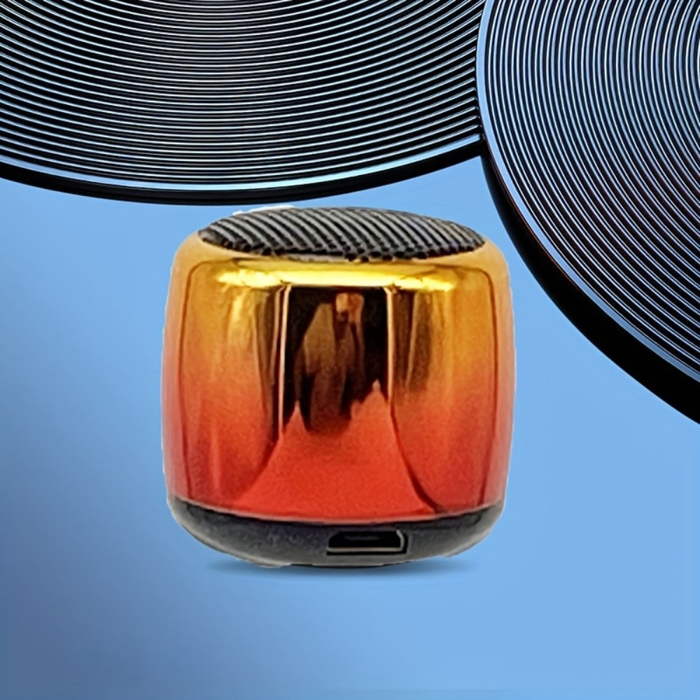 Thumb-Sized Mini Wireless Bluetooth Speaker with Built-In Mic, TWS Pairing, 360° Stereo Surround Sound
