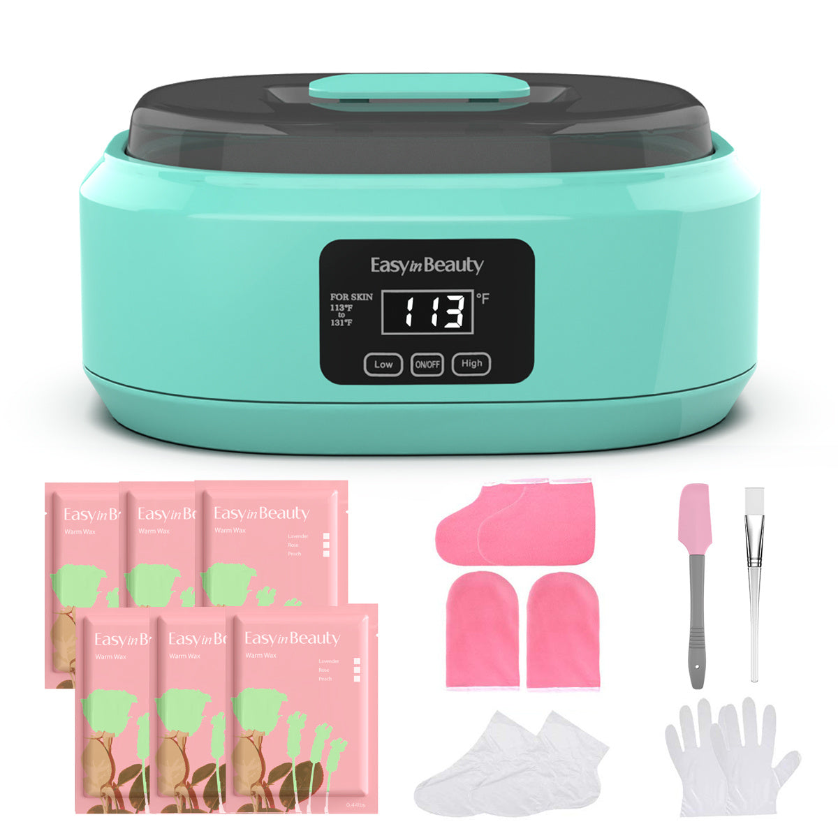 Paraffin Wax Warmer Kit 3000ml Touchscreen for Hands & Feet – Includes 6 Packs Refill Wax, Hot Wax Spa Bath for Arthritis Pain Relief & Deep