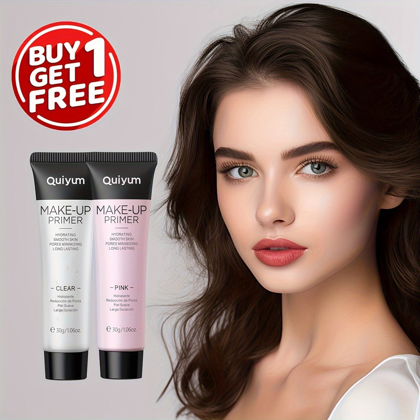 Face Primer Set 2 Pcs Pore Minimizing Oil Control, Smoothing Lightweight Matte Makeup Base for Flawless Foundation