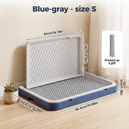 Indoor Dog Toilet Tray – Splash-Proof Wall Style, Non-Slip Removable Pet Potty Tray in Thickened PP for Small to Medium Dogs, Extra Large