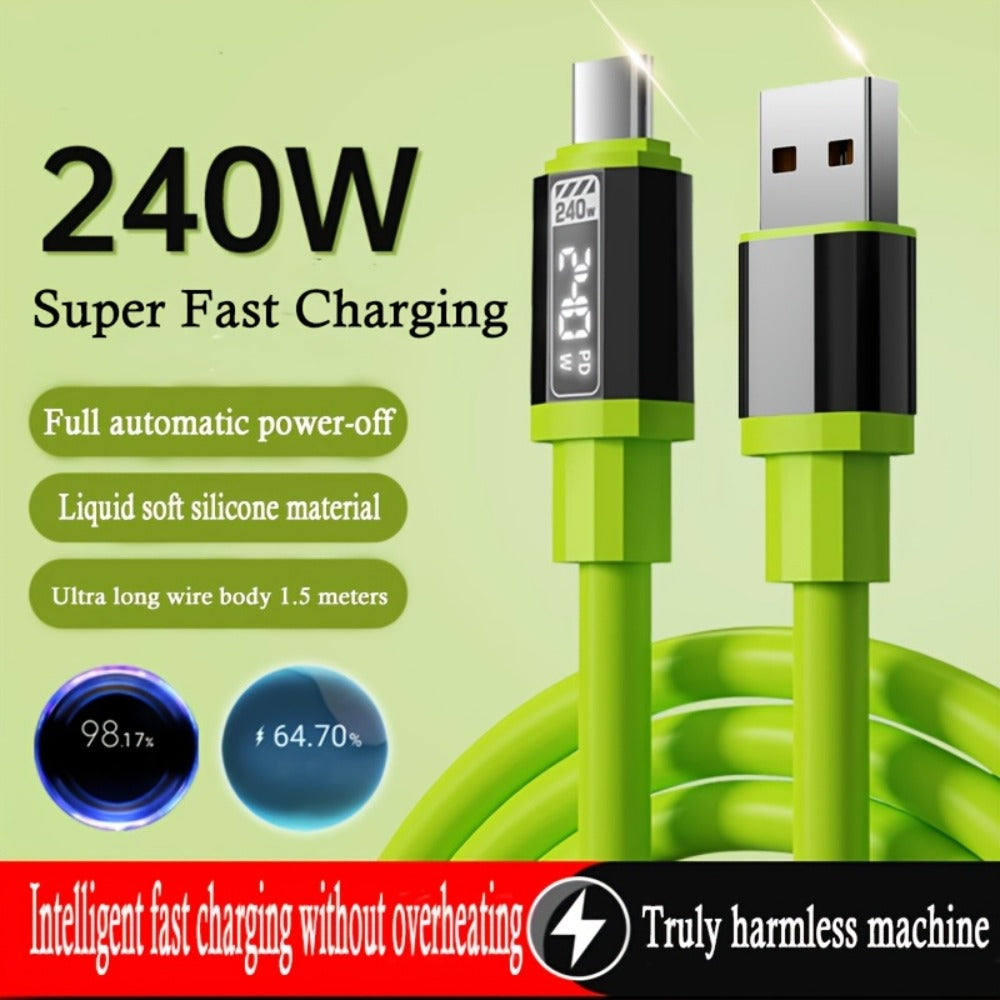 2-Pack USB-C to USB-C Super Fast Charging Cable with Data Transfer, Matcha Green for an Everyday Personal Care Routine