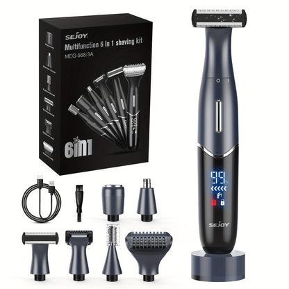 Women's Electric Bikini Trimmer Body Shaver Cordless Razor Replaceable Heads Facial Hair Eyebrow Nose Ear Hair Removal Sensitive Skin