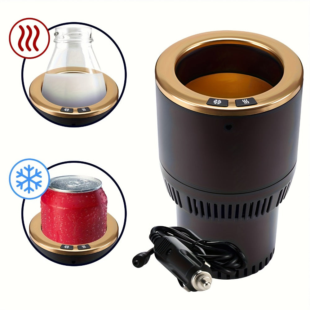 Car Cup Warmer & Cooler 2-in-1 – 12V Electric Heated & Cooled Beverage Holder for Car, Heats to 140°F Cools to 21°F