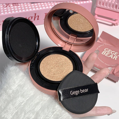 Oil Control Cushion BB Foundation with Replacement Core, Waterproof Sweatproof Invisible Pore Coverage