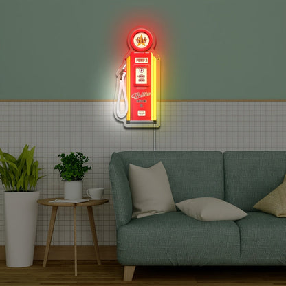 Retro Gas Pump or Fire Extinguisher LED Neon Sign with USB Power, Switch Control and Two Designs