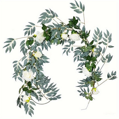 Artificial Ivy Leaves 100pcs Real Touch Faux Greenery Bulk, Realistic Plastic Willow Leaf for Wedding Home Decor DIY Wreaths Party Outdoor