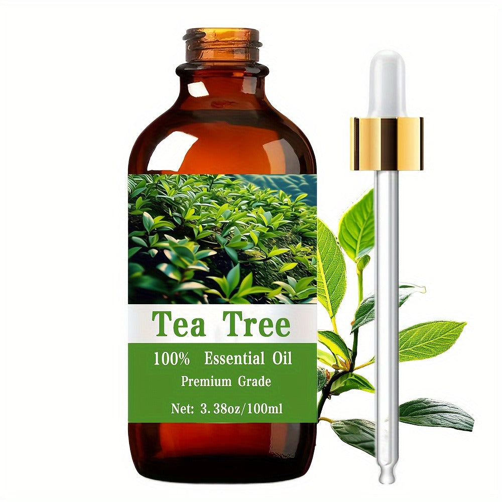 Essential Oil Tea Tree Aroma in 100ml Bottle for Nail, Hair, Scalp, Skin, Massage and Diffuser Use