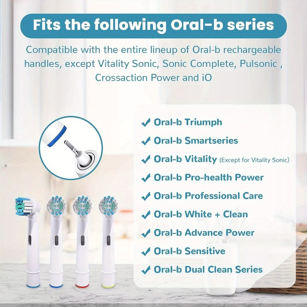 Replacement Toothbrush Heads Compatible with Oral-B Electric Toothbrush - 12 Pack Professional Brush Heads
