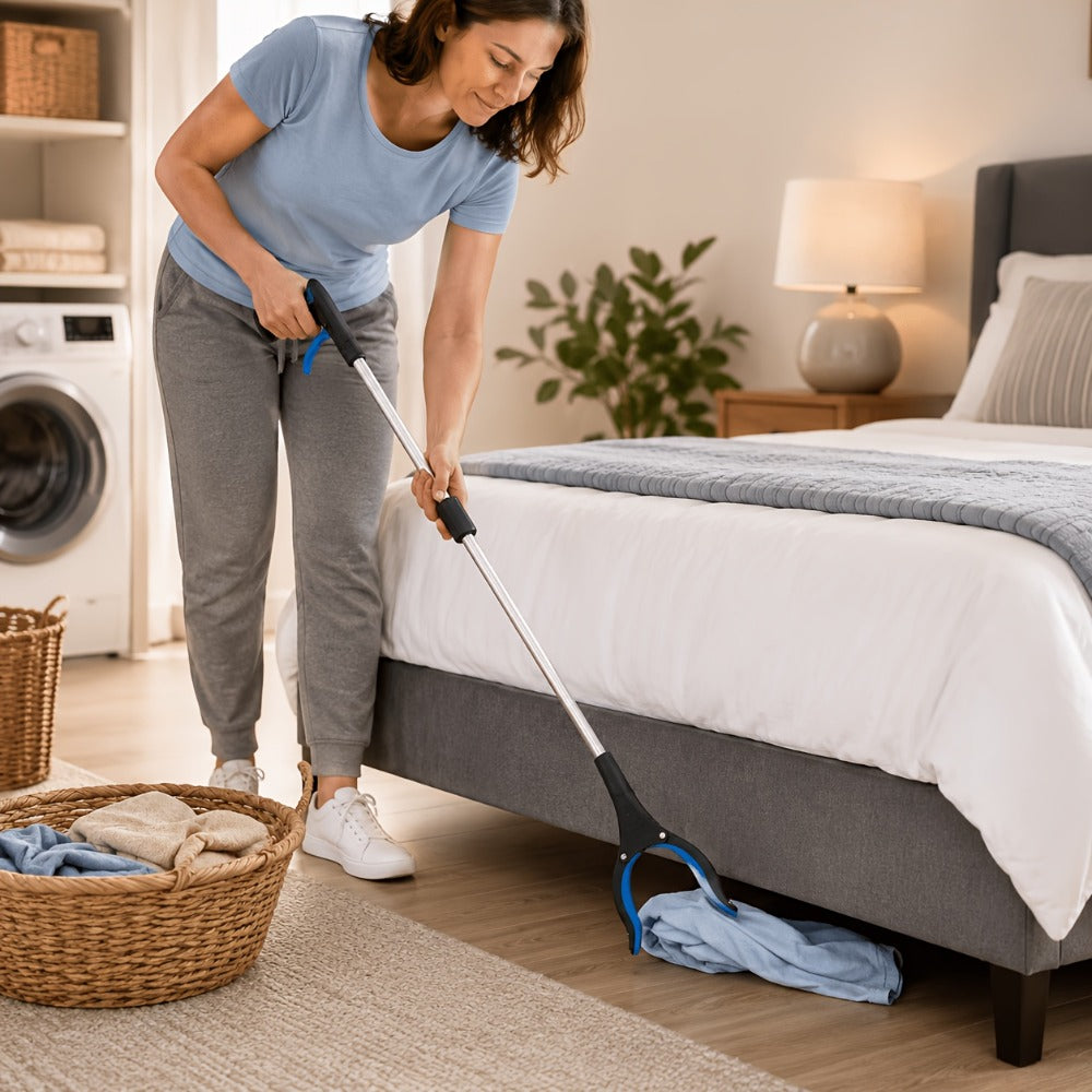 Reacher Grabber Tool Foldable with Magnetic Tip – Long Reach Pickup Helper for Seniors, Lightweight Picker Upper for Home, Kitchen, Garden