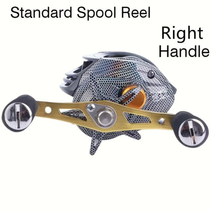 Lightweight Baitcasting Reel with Magnetic Brake System – 22LB Max Drag, Ergonomic Handle, Saltwater Freshwater Fishing Reel for Bass Trout