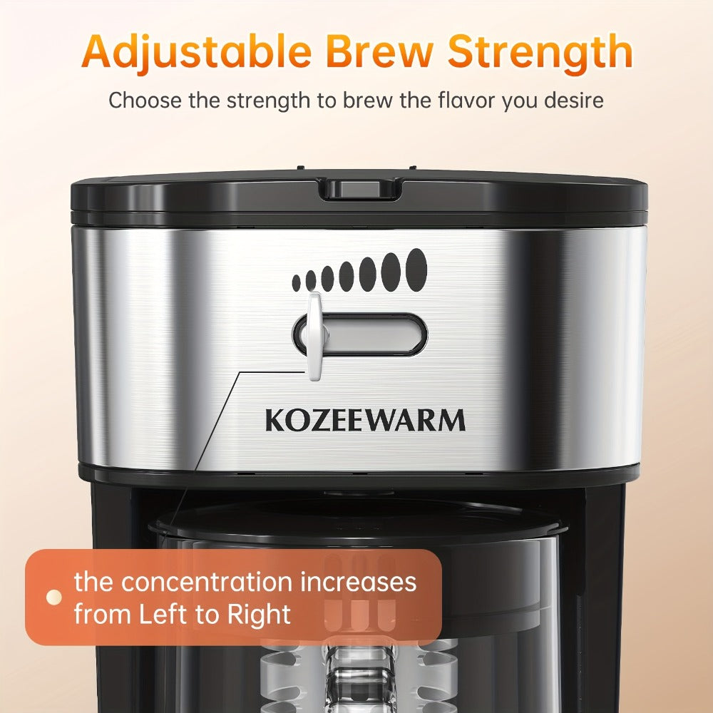 Iced Tea & Coffee Maker 3 QT Pitcher with Reusable Filter Basket, Adjustable Brew Strength, Cold Brew Machine for Iced Tea