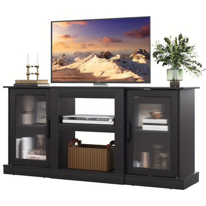 TV Stand shown in the Black option