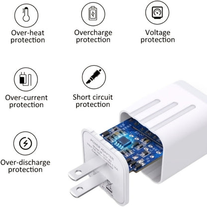Dual Port USB Wall Charger 2.1A for an Everyday Personal Care Routine, with the Listed Configuration