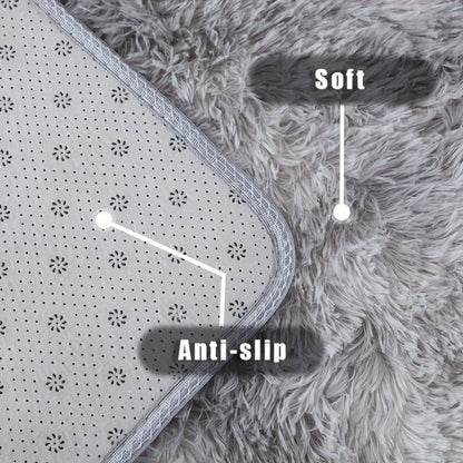 Area Rug Tie-Dye Polyester Plush Mat in Four Colors and Two Machine-Washable Sizes for Indoor Rooms