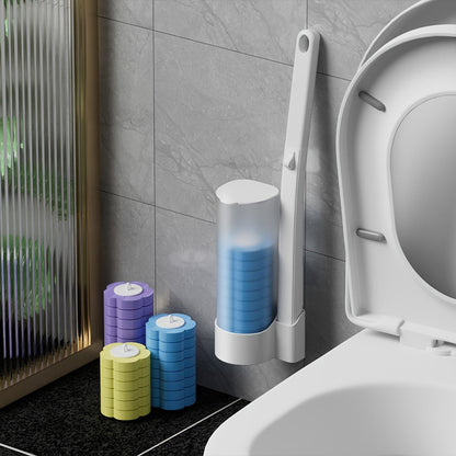 Disposable Toilet Brush Set with Replaceable Heads – 7-Piece Bathroom Cleaning Kit, Portable & Durable