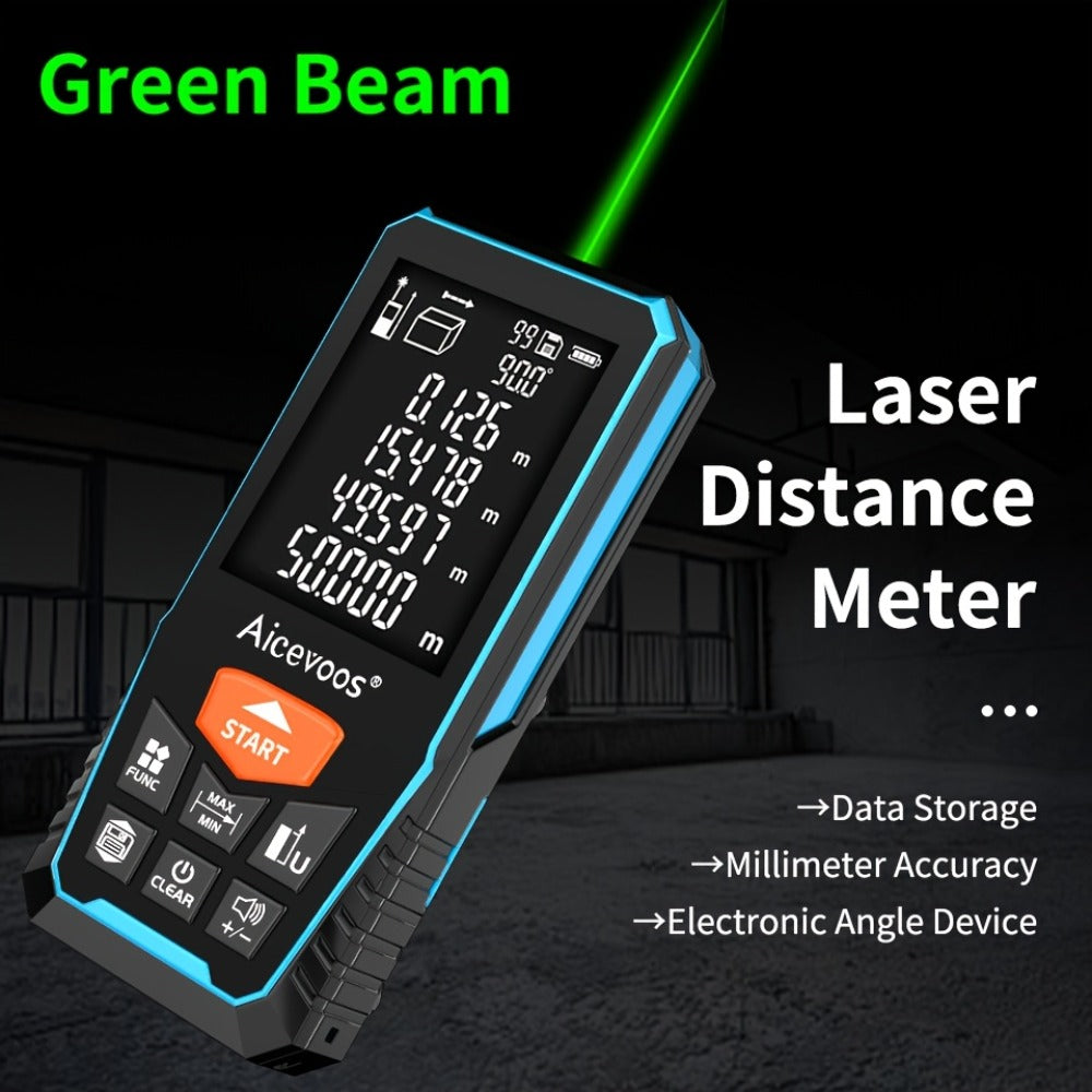 Laser Distance Meter Green Beam Digital Rangefinder 50M 70M 100M 120M Laser Tape Measure for Entryways, Bedrooms and Living Spaces