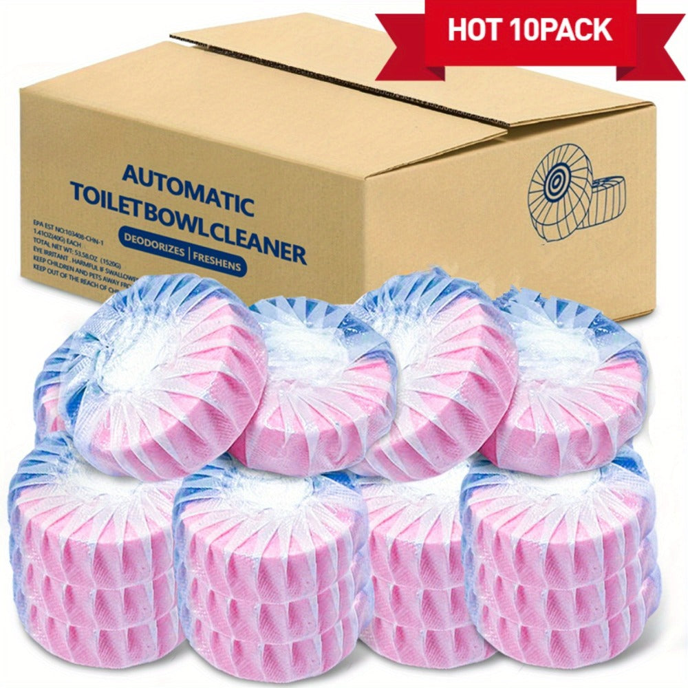 Pink or Blue Mesh-Wrapped Toilet Bowl Cleaner Tablets in 20-, 36- or 60-Piece Checkout Pack Options