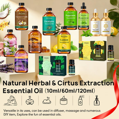 Essential Oil Multi-Scent Dropper Selection in 10ml or 120ml for Diffuser, Candles and Soap DIY