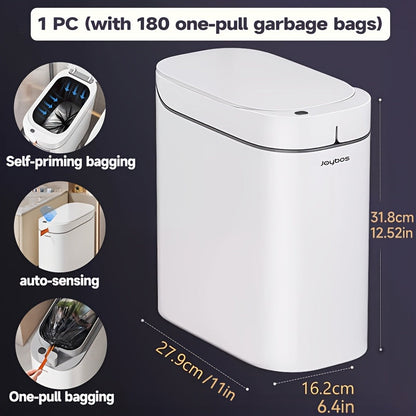 Sensor Trash Can Self-Emptying 3.8 Gallon with Drawstring Bags – Hands Free Infrared Smart for Home Cooking, Dining and Outdoor Meals