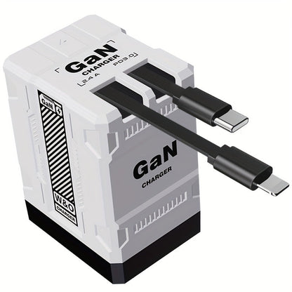 GaN Wall Charger 120W Fast with Retractable Built-In Cable & Foldable Plug for an Everyday Personal Care Routine