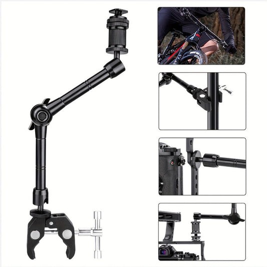 Magic Arm 11 Inch Friction Articulating with Super Clamp, Camera Arm for DSLR, LCD Monitor, LED Light