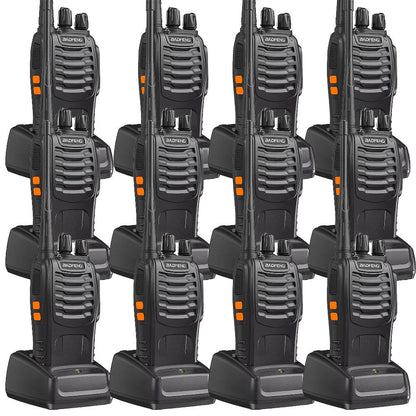 Baofeng UHF Walkie Talkies 16CH 5W, 2/4/6/8/10/12 Pack Two-Way Radios, USB Rechargeable 1500mAh Battery