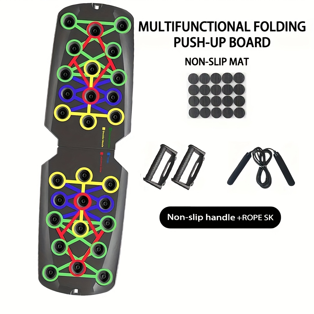 Push Up Board Multifunctional Color-Coded Chest Workout System, Adjustable Home Gym Equipment for Chest, Shoulders