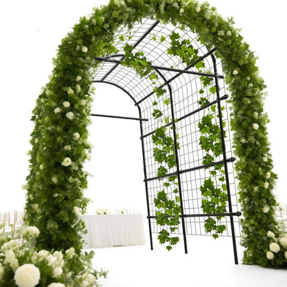 Steel Garden Trellis Arch 7ft PE-Coated Climbing Plants Vegetables
