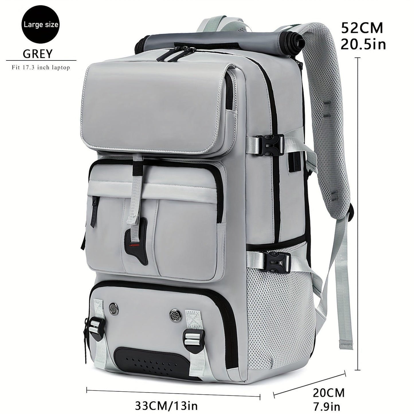Laptop Backpack with Shoe Compartment, USB Port and Large Travel Storage in Eight Colors for Daily Use