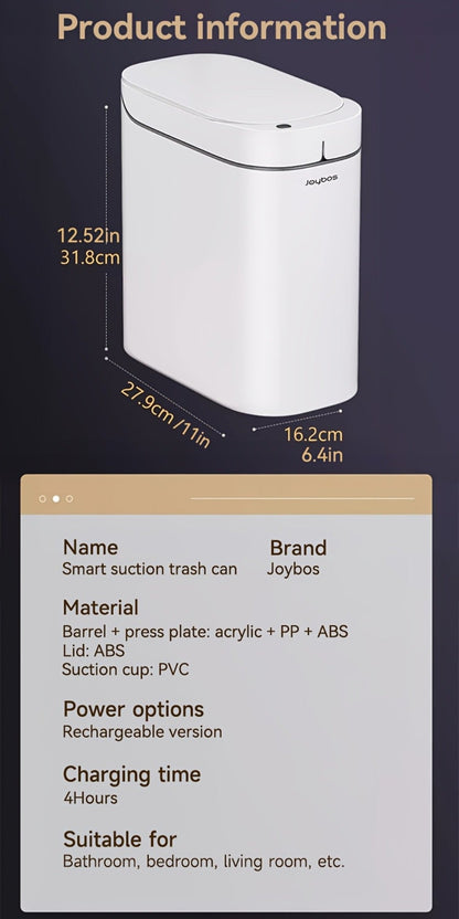 Sensor Trash Can Self-Emptying 3.8 Gallon with Drawstring Bags – Hands Free Infrared Smart for Home Cooking, Dining and Outdoor Meals