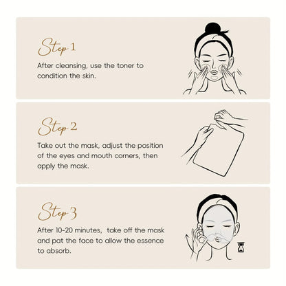 Face Mask, LAIKOU 20-Piece Snail Collagen Sheet Set with Individually Packed Facial Mask Sachets