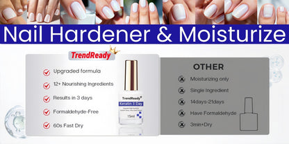 Nail Hardener for Weak Brittle Splitting Nails 2 Pack – Fast Drying White Nail Strengthener with Vitamin E