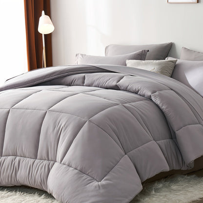 Checkered Microfiber Bed-in-a-Bag Comforter Set with Coordinated Sheets, 16 Color or Code Options and Four Sizes