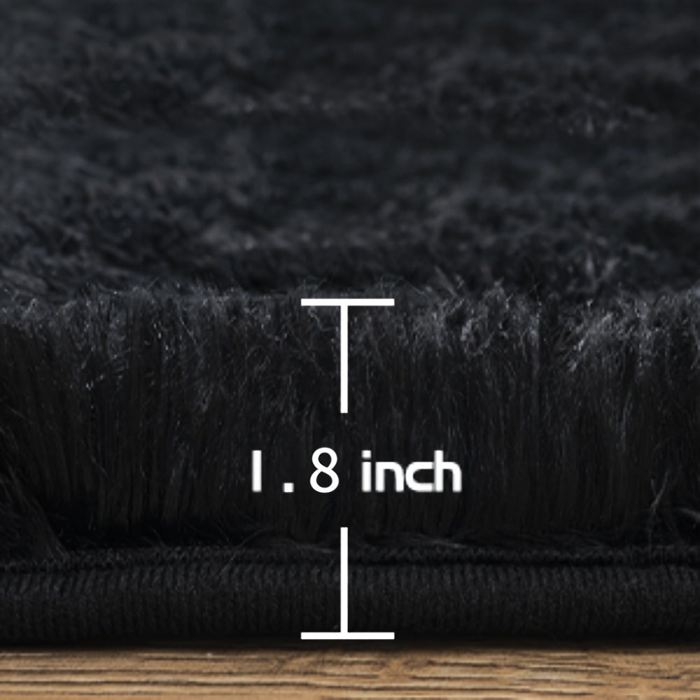 Area Rug for Bedroom, 8x10 Fluffy Shag with 1.8-Inch Plush Pile and Nine Colors for Bedroom or Living Room