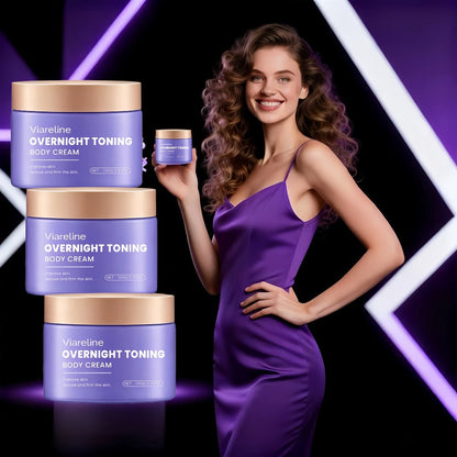 Body Cream Viareline 100g Purple Screw-Top Jar with Retail Carton for External Overnight Body Application