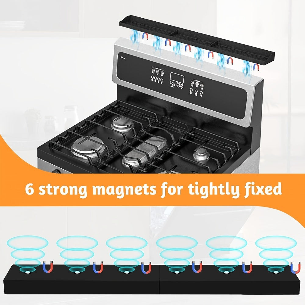 Silicone Stove Organizer Rack with Suction Cups, Heat-Resistant, Spice Holder for Kitchen Countertop