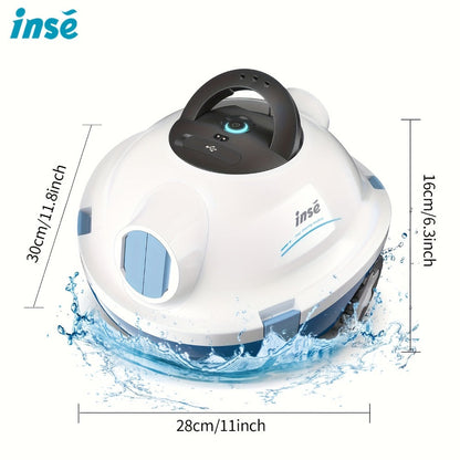 Cordless Robotic Pool Cleaner with 90-Min Runtime, Self-Parking Auto Vacuum, Floating Bracelet Retrieval