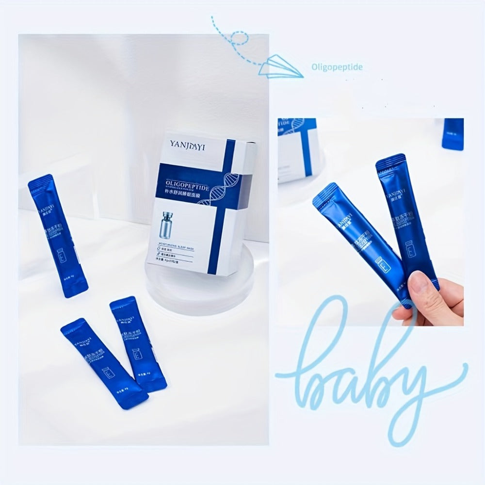 Overnight Sleep Mask Gel with Niacinamide Oligopeptide & Hyaluronic Acid, Alcohol-Free Night Serum for Dry Skin