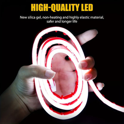 Car Hood LED Light Strip – 79" / 6FT Flexible Daytime DRL Strip with Fuse Protection, Universal Fit for Car SUV Truck Van, No Wiring Needed