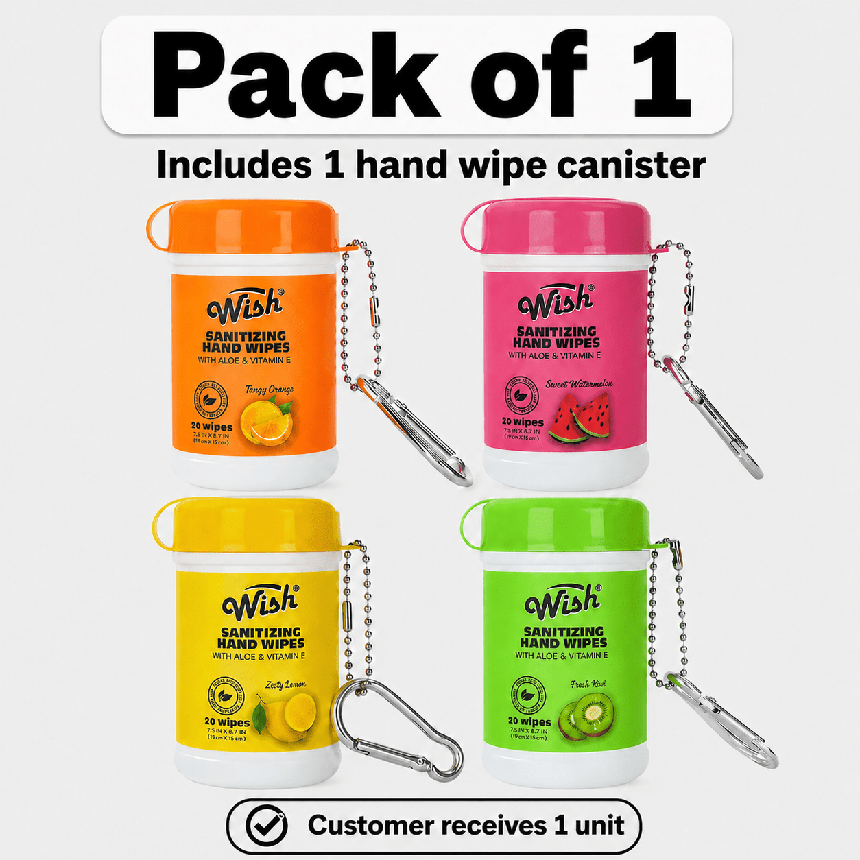 Disposable Hand Wipes Assorted Packs – Portable Travel Size Hand Cleaning Wipes for Everyday Use